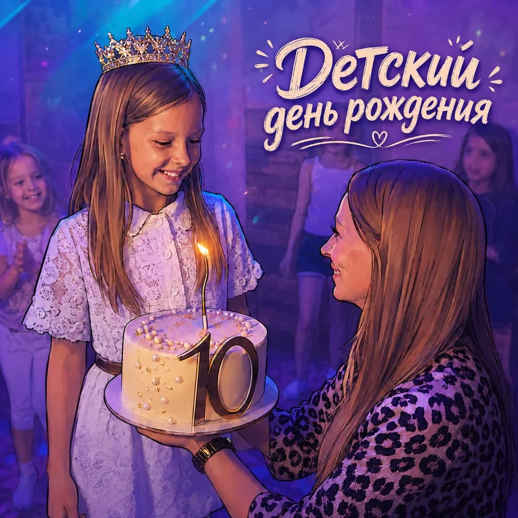 Детский праздник в семейном кафе IL’Kato